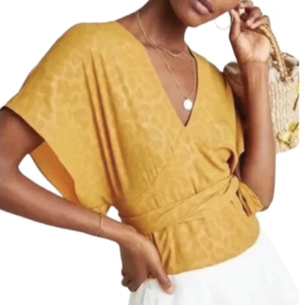 3 for $20 Sale: Anthro Current Air Mindy Wrap Blouse - XL
